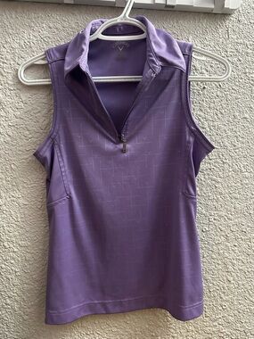 Callaway Lavender Sleeveless Half-Zip Golf Top